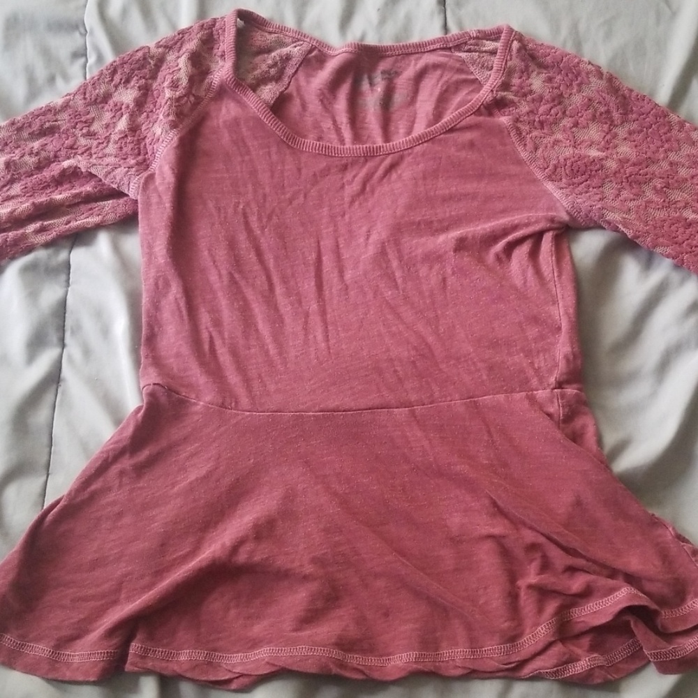 Light Burgundy Peplum